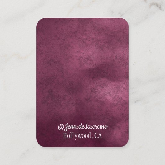 Carte D'appel Impression blanche Joyau violet Tons Bijoux (Dos)