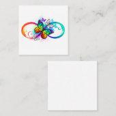 Carte D'appel Infini lumineux avec papillon arc-en-ciel (Devant / Derrière)