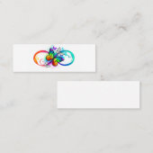Carte D'appel Infini lumineux avec papillon arc-en-ciel (Devant / Derrière)