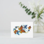 Carte D'appel Infinité de papillons monarques (Debout devant)