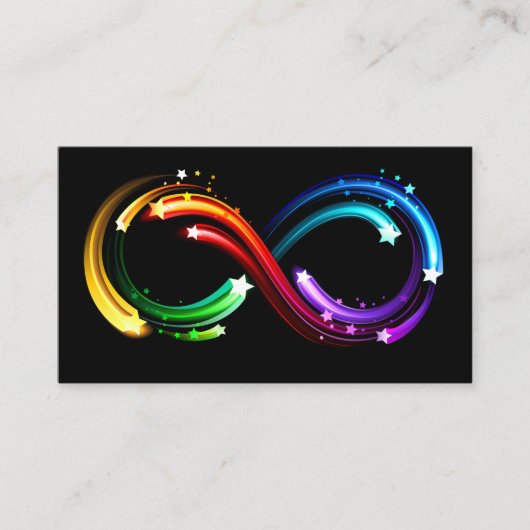 Carte D'appel Infinity symbol of rainbow comets (Devant)