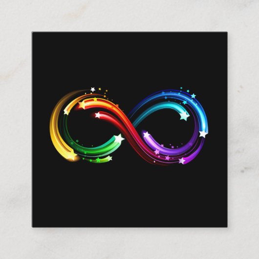 Carte D'appel Infinity symbol of rainbow comets (Devant)