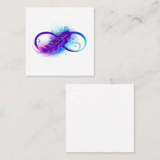 Carte D'appel Infinity with purple feather (Devant / Derrière)