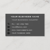 Carte D'appel Informations professionnelles personnalisées Perso (Dos)