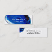 Carte D'appel Insertion bleue élégante de nom d'obtention du (Devant / Derrière)