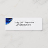 Carte D'appel Insertion bleue élégante de nom d'obtention du (Dos)