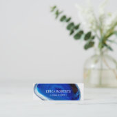 Carte D'appel Insertion bleue élégante de nom d'obtention du (Debout devant)