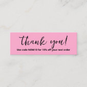 Carte D'appel Insertion de package de Merci d'entreprise (Devant)