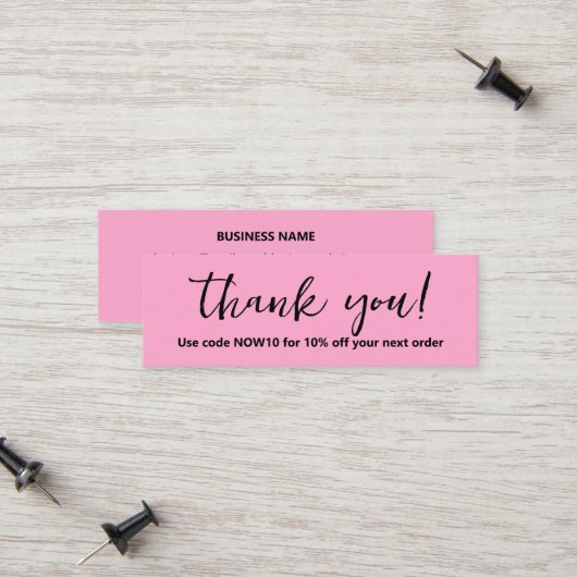 Carte D'appel Insertion de package de Merci d'entreprise (Devant/Arrière en situation)