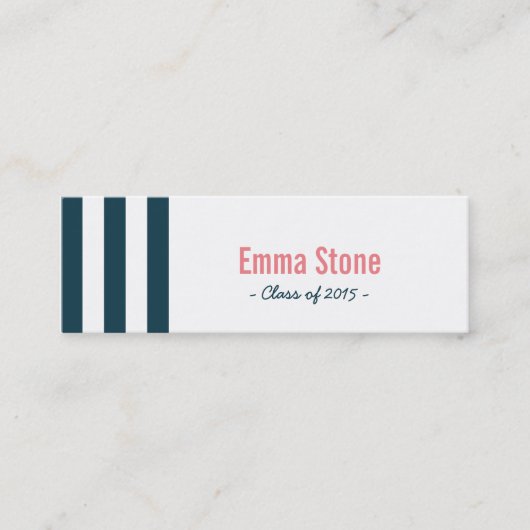 Carte D'appel Insertion nautique de rayures de marine (Devant)