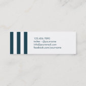 Carte D'appel Insertion nautique de rayures de marine (Dos)