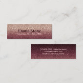 Carte D'appel Insertion rose de nom d'obtention du diplôme (Devant / Derrière)