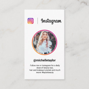 Carte D'appel Instagram photo en vogue sur les médias sociaux bl