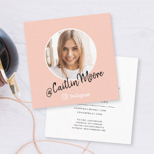Carte D'appel Instagram Photo Script moderne Les médias sociaux 