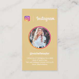 Carte D'appel Instagram photo tendance médias sociaux moderne ja