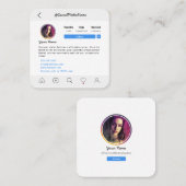 Carte D'appel Instagram Social Media Suivez-Nous Profil (Devant / Derrière)