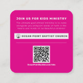 Carte d'appel Invitation de l'église du ministère  (Dos)