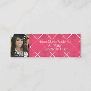 Carte D'appel Jacquard rose Photos supérieures Graduation Photo
