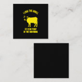 Carte D'appel J'adore l'odeur de caca de vache le matin drôle (Devant / Derrière)
