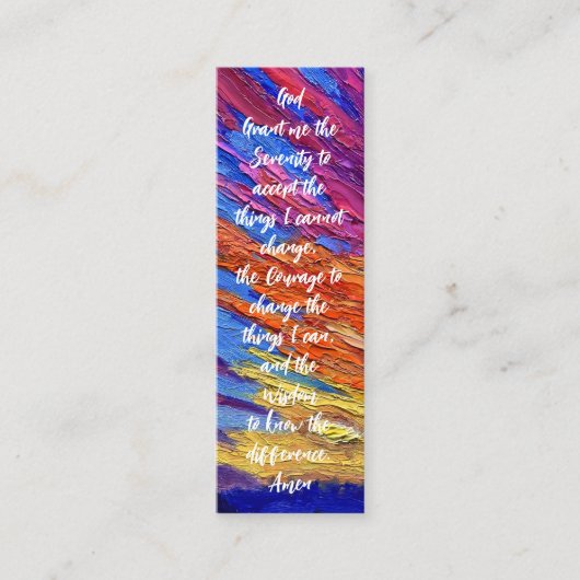 Carte D'appel Je pense à vous réserver Mark Prayer Card (Devant)