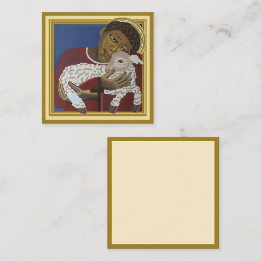 Carte D'appel Jésus enfant Bon Pasteur (Devant / Derrière)