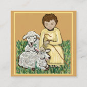 Carte D'appel Jésus enfant Bon Pasteur (Devant)