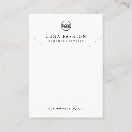 Carte D'appel Joaillerie élégante Logo personnalisé Design simpl (Devant)