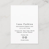 Carte D'appel Joaillerie élégante Logo personnalisé Design simpl (Dos)