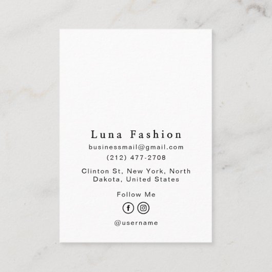 Carte D'appel Joaillerie élégante Logo personnalisé Design simpl (Dos)