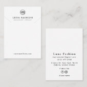 Carte D'appel Joaillerie élégante Logo personnalisé Design simpl (Devant / Derrière)