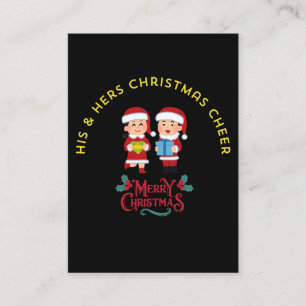CARTE D'APPEL JOIE DE NOËL À LUI ET À ELLE