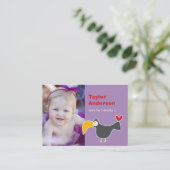 Carte D'appel Joli dessin Brown Singe Photo Jeu de l'enfant Date (Debout devant)