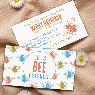 Carte D'appel Jote Bee Motif Jouer Date Maman Enfants Business
