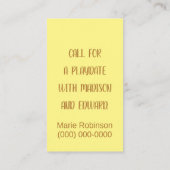 Carte D'appel Jote Lion Playdate (Dos)