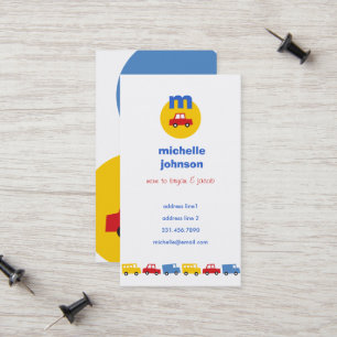 Carte D'appel Jouets pour garçons Transports Voiture Amusant Car
