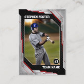 Carte D'appel Joueur de baseball sur mesure Red Baseball (Devant)