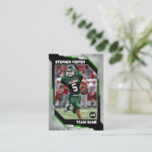 Carte D'appel Joueur de football Black Vert (Debout devant)