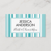 Carte d'appel Joueur pour maman turquoise & White (Devant)