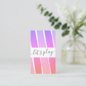 Carte D'appel Jouons Rainbow Playdate maman Calling Card (Debout devant)