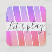 Carte D'appel Jouons Rainbow Playdate maman Calling Card (Devant)