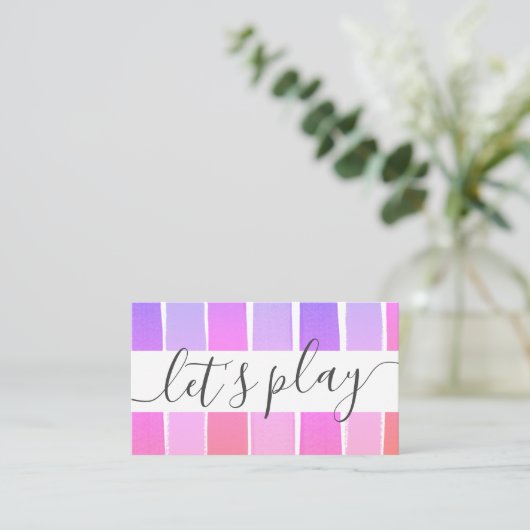 Carte D'appel Jouons Rainbow Playdate Parent Networking (Debout devant)