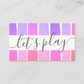 Carte D'appel Jouons Rainbow Playdate Parent Networking (Devant)