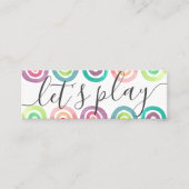 Carte D'appel Jouons Rainbow Playdate Parent Networking Mini (Devant)