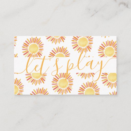 Carte D'appel Jouons Sunny Playdate Parent Networking Call (Devant)