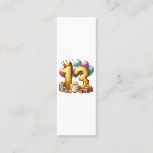 Carte D'appel Joyeux 13e anniversaire (Devant)