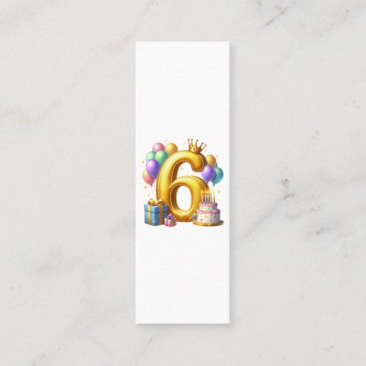 Carte D'appel Joyeux 6e Anniversaire (Devant)