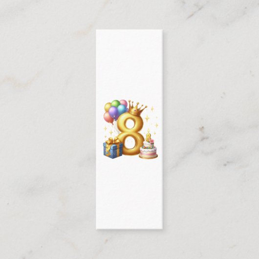 Carte D'appel Joyeux 8e Anniversaire (Devant)