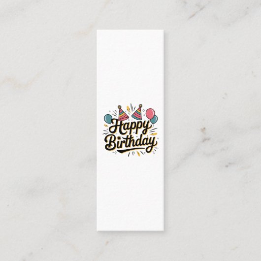 Carte D'appel Joyeux Anniversaire Festif (Devant)