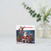 Carte D'appel joyeux Noël Design et peinture (Debout devant)