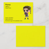 Carte D'appel Juste pour des enfants (Devant / Derrière)